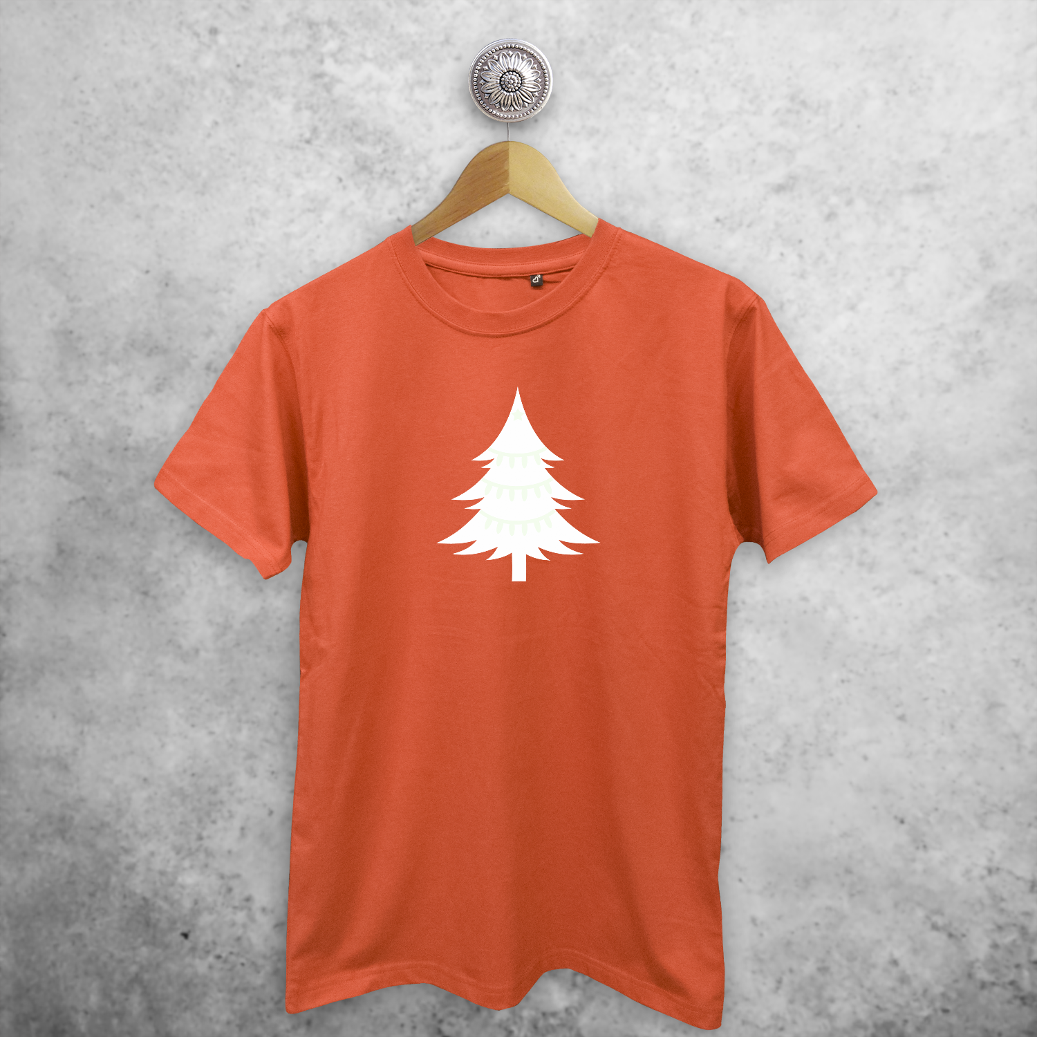 Christmas tree glow in the dark adult shirt