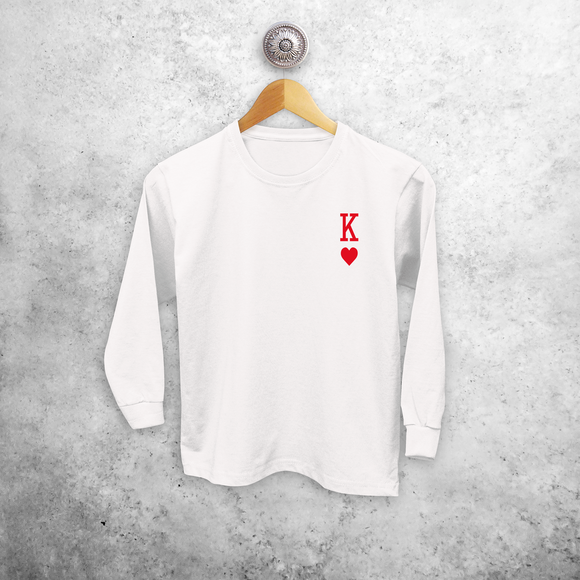 'King of hearts' kids longsleeve shirt