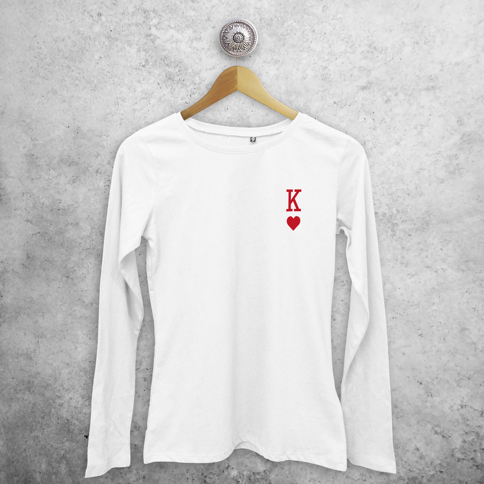 'King of hearts' adult longsleeve shirt