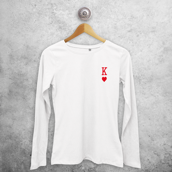 'King of hearts' adult longsleeve shirt