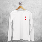 'King of hearts' adult longsleeve shirt