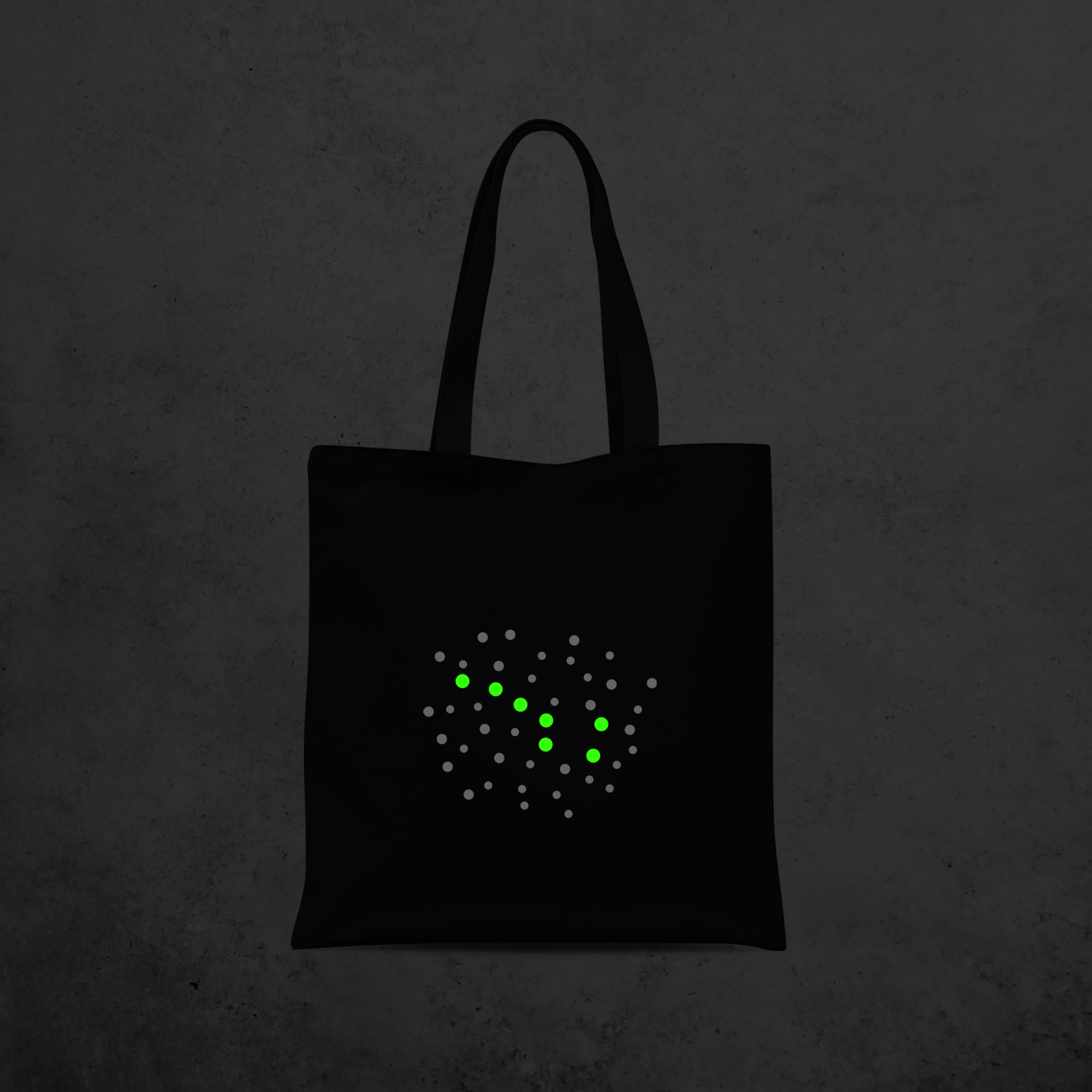 Little bear glow in the dark tote bag