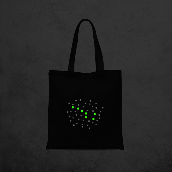 Little bear glow in the dark tote bag