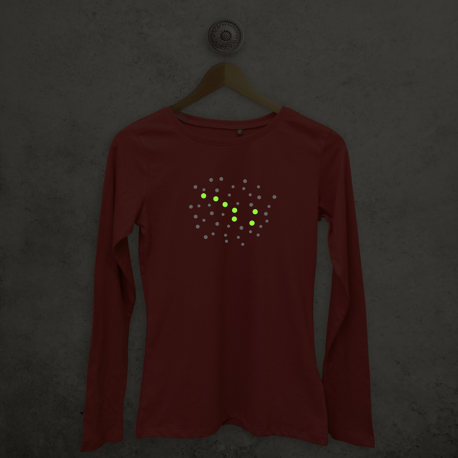 Little bear glow in the dark adult longsleeve shirt