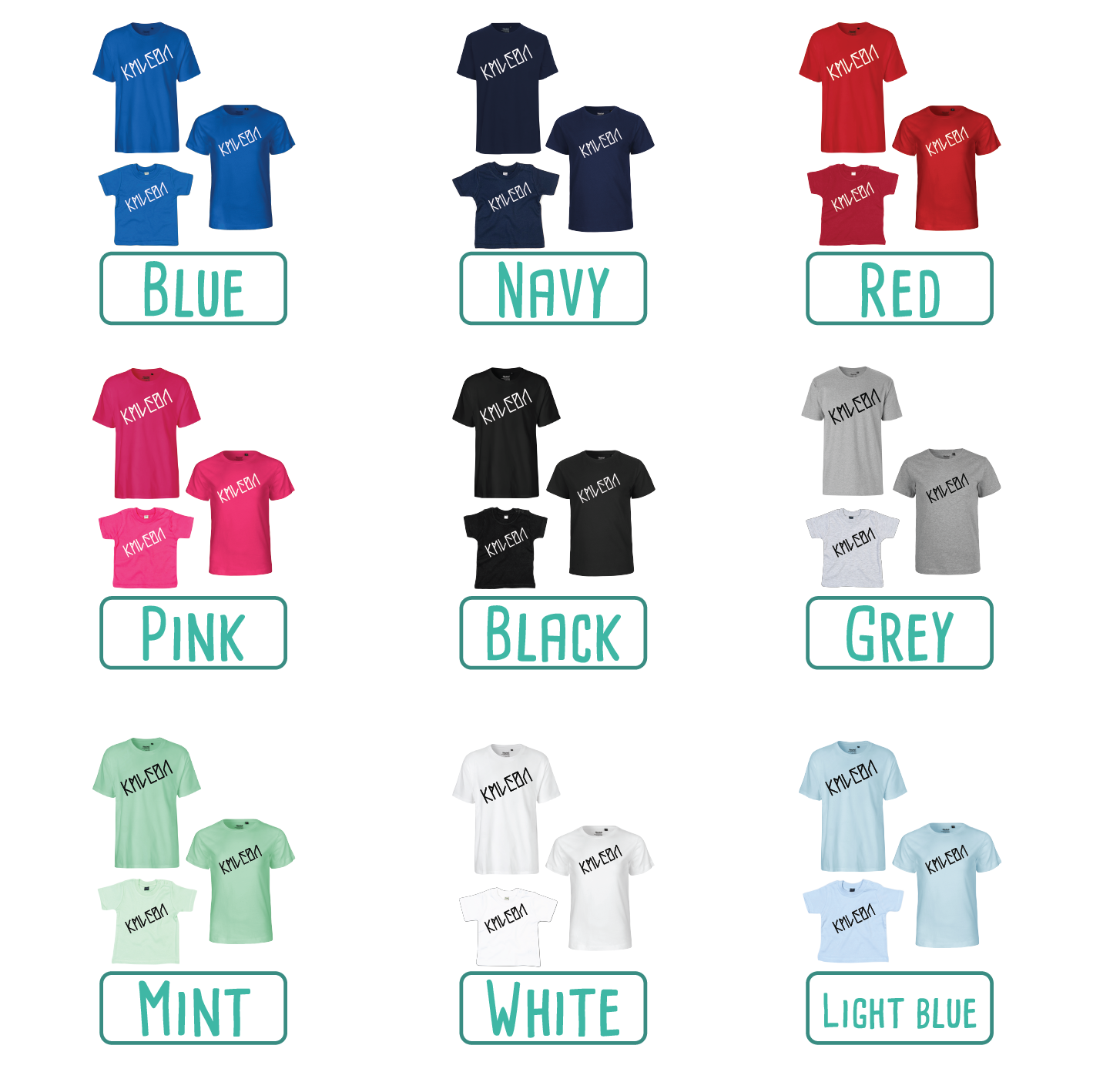 'The crew', 'The crew' & 'New to the crew' matching shirts