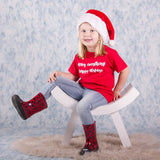 'Merry everything, Happy always' kids shortsleeve shirt