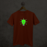 Light bulb glow in the dark adult shirt