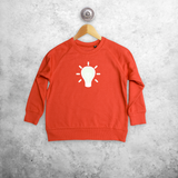 Light bulb glow in the dark kids sweater