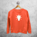 Light bulb glow in the dark sweater