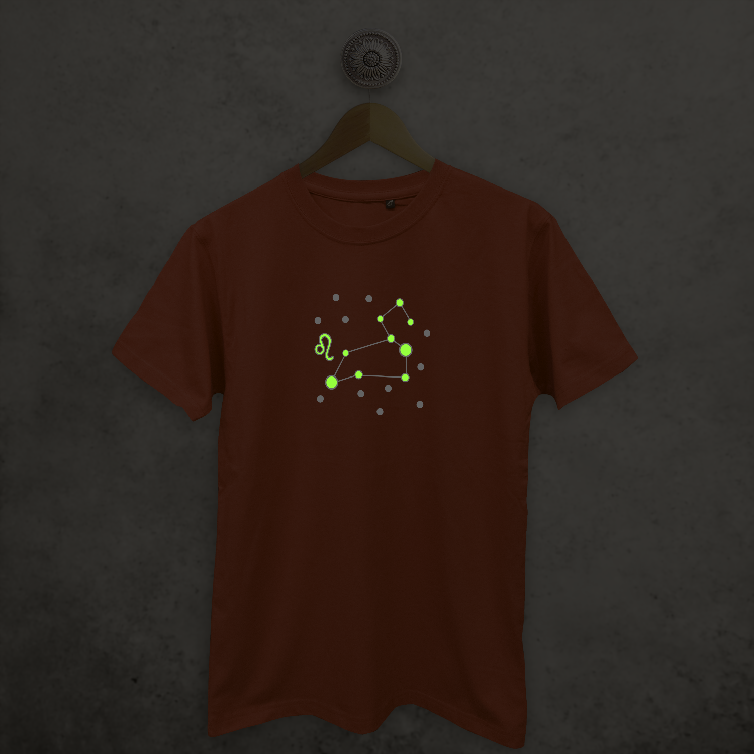 Star sign glow in the dark adult shirt