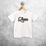 Leopard name kids shortsleeve shirt