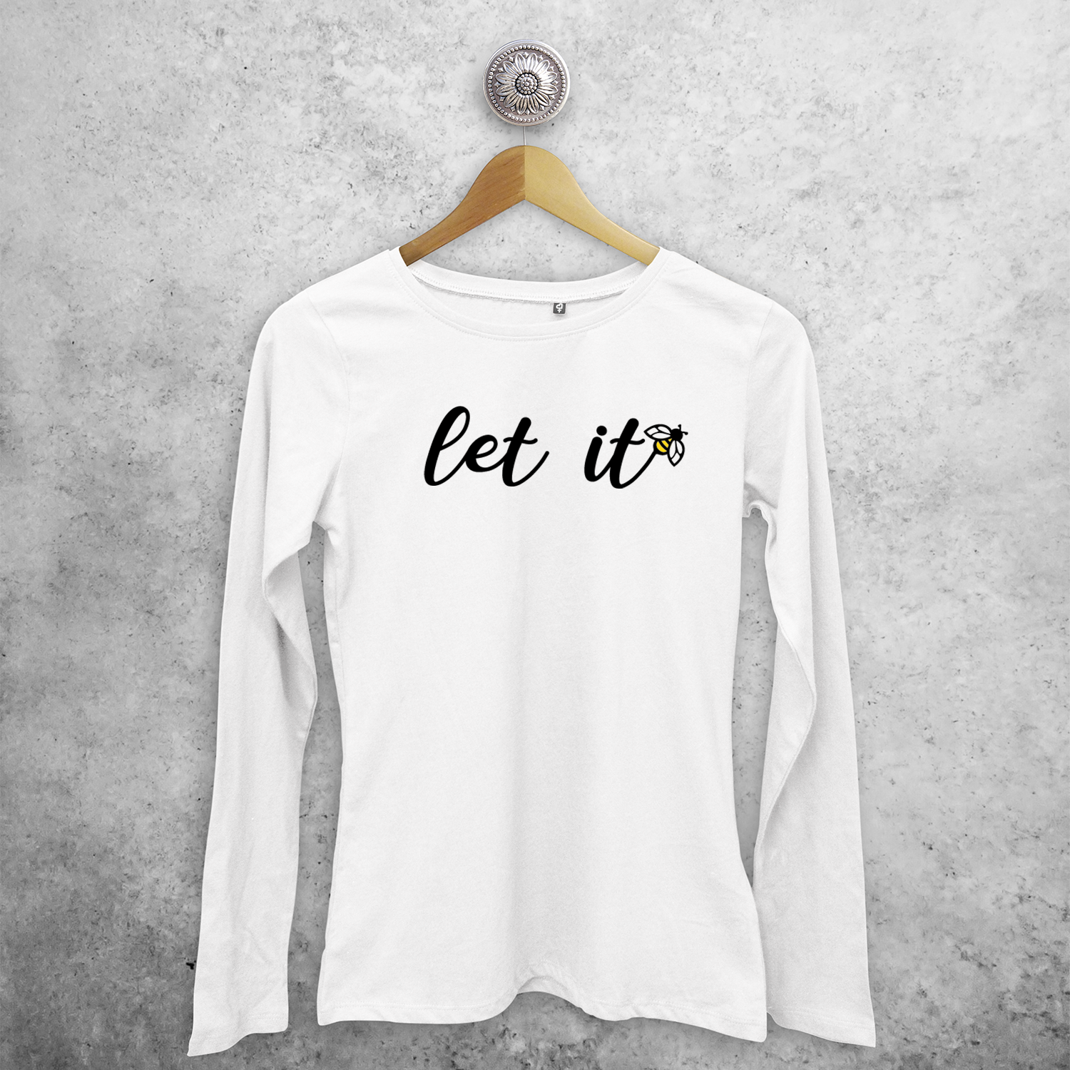 'Let it bee' adult longsleeve shirt