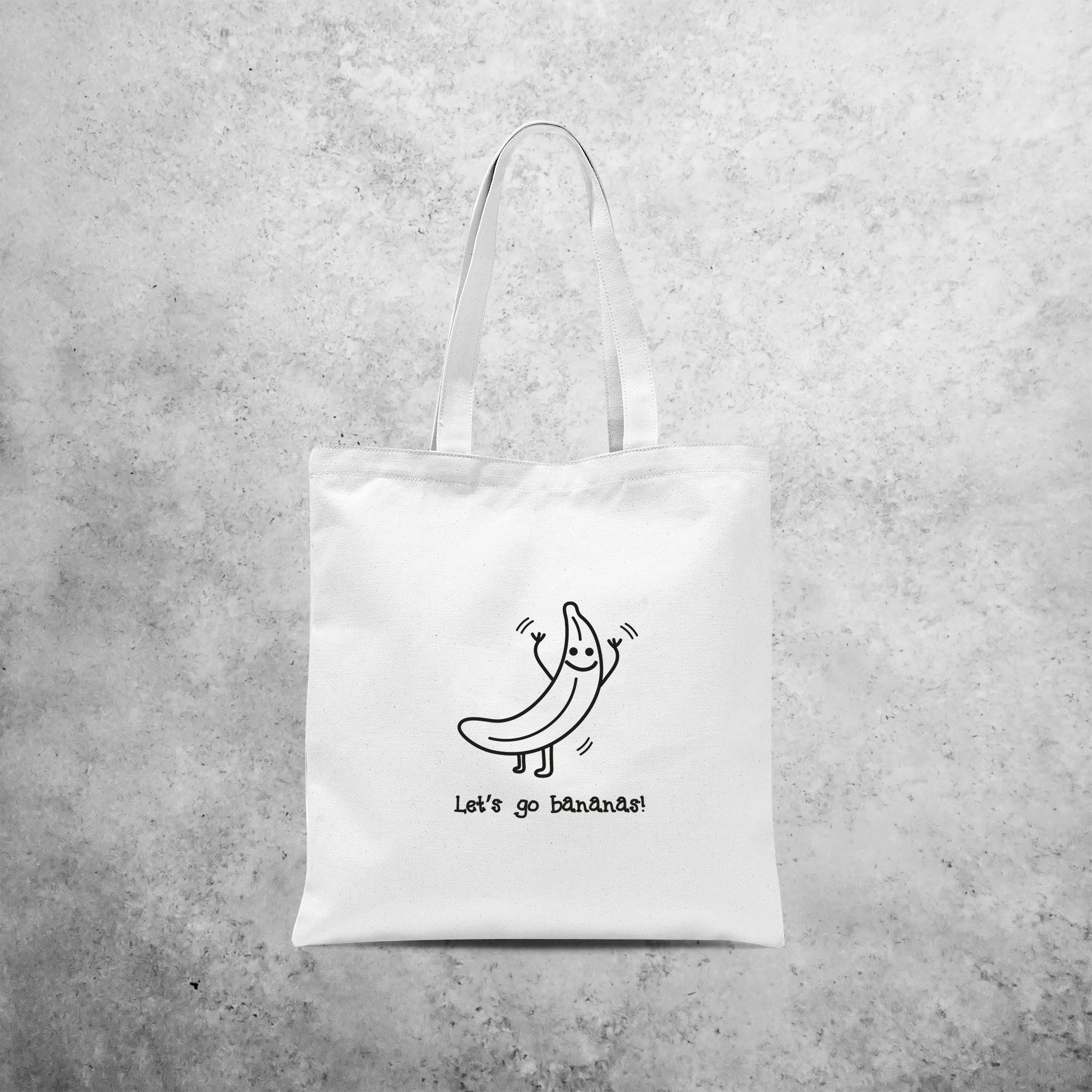 'Let's go bananas' tote bag