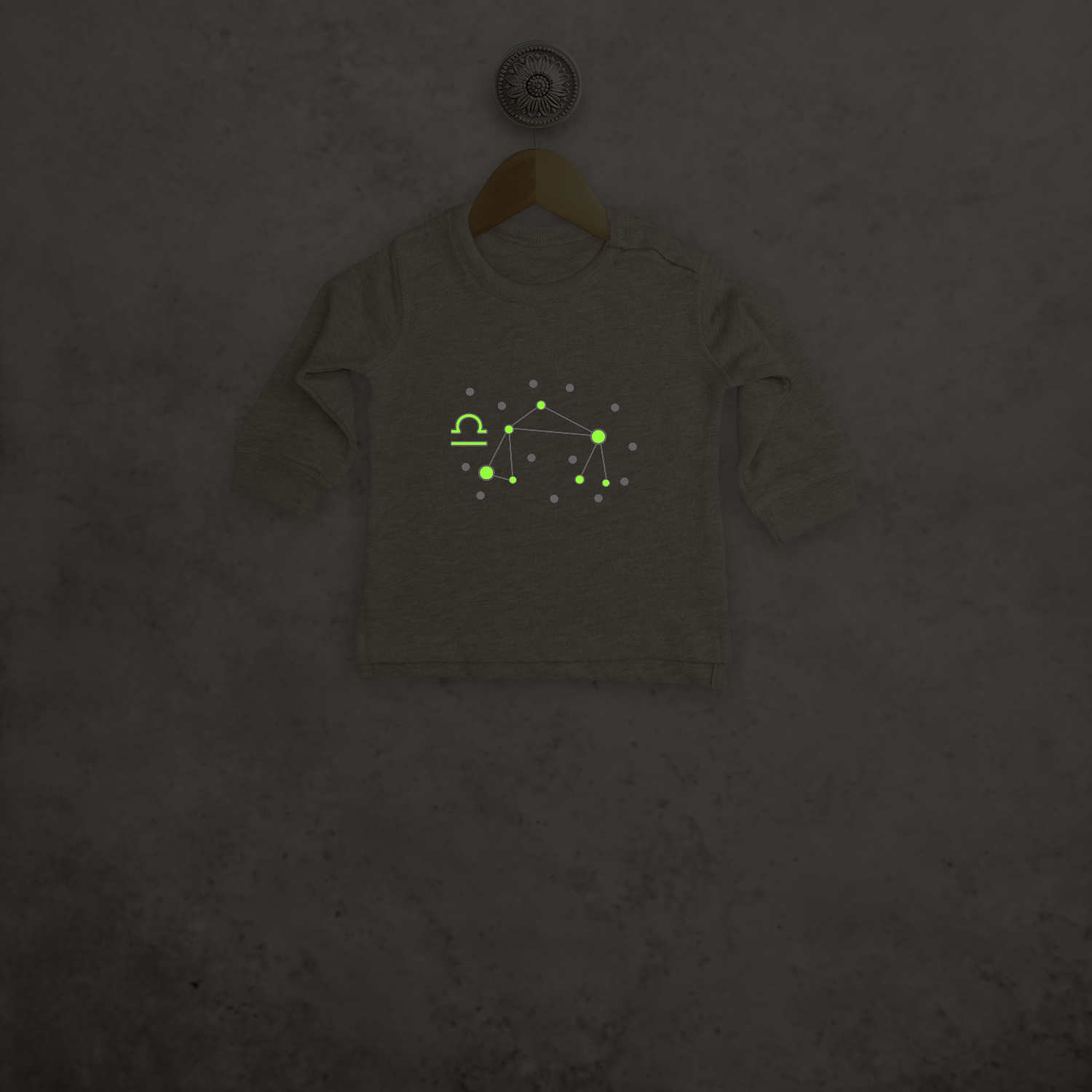 Star sign glow in the dark baby sweater