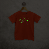 Star sign glow in the dark kids shortsleeve shirt