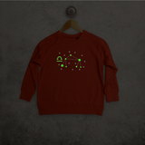 Star sign glow in the dark kids sweater