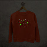 Star sign glow in the dark sweater