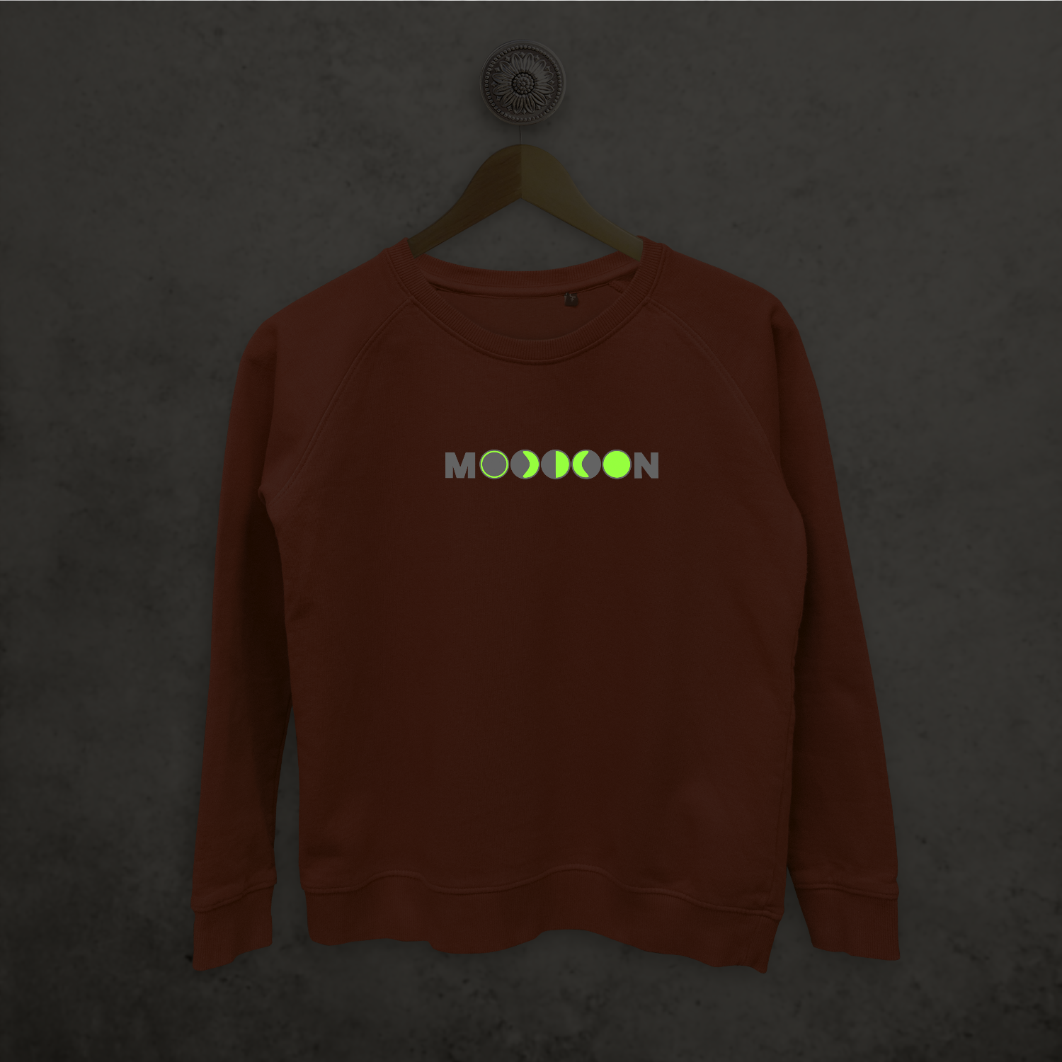 Moon glow in the dark sweater