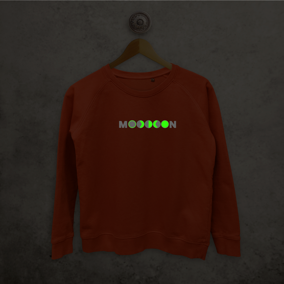 Moon glow in the dark sweater