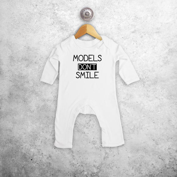 'Models don't smile' baby romper