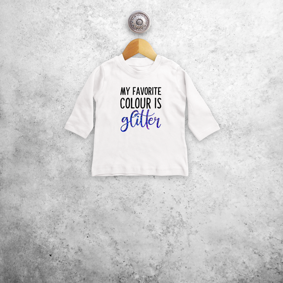 'My favorite colour is glitter' baby longsleeve shirt