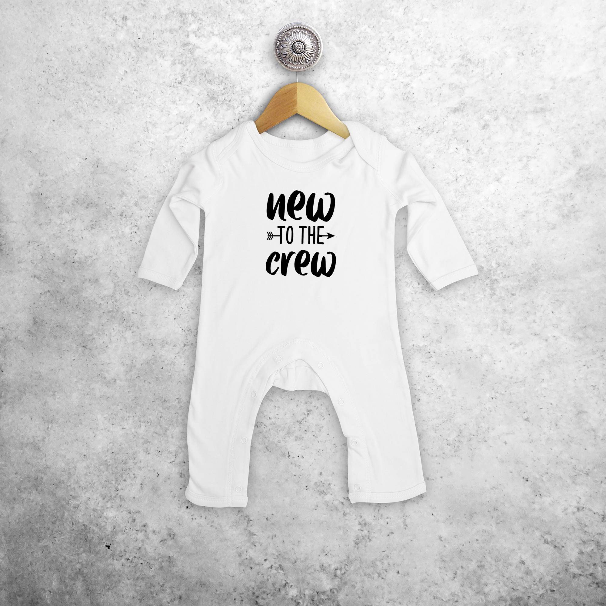 'New to the crew' baby romper