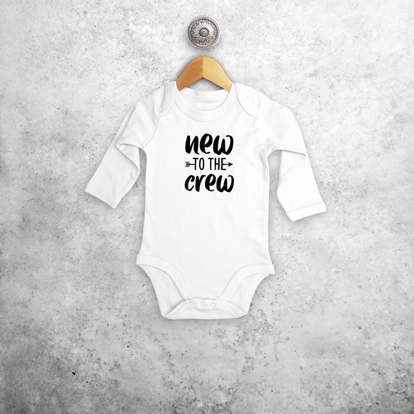 'New to the crew' baby longsleeve bodysuit