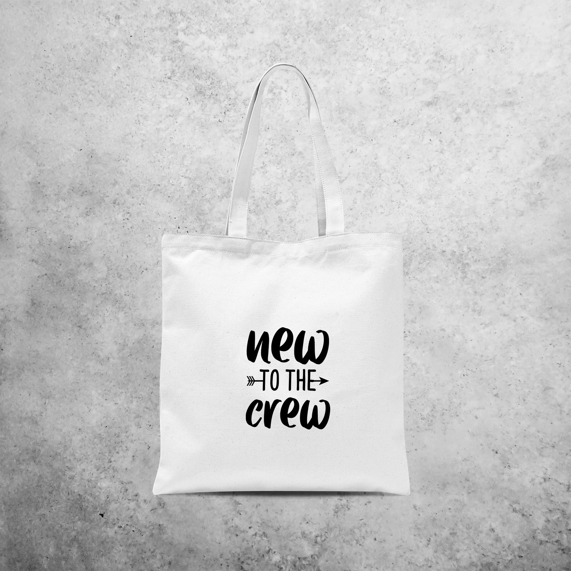 'New to the crew' tote bag