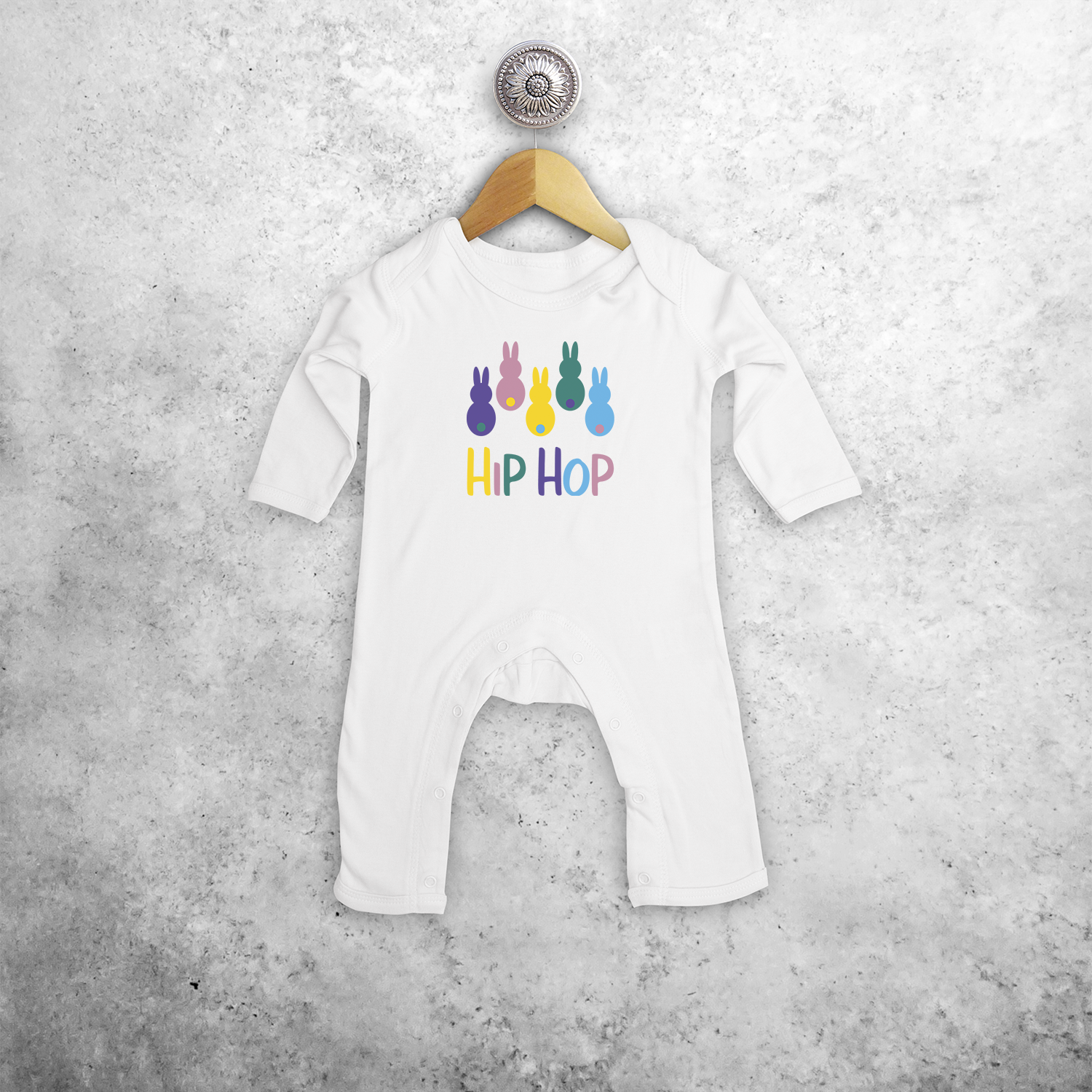 'Hip hop' bunnies baby romper