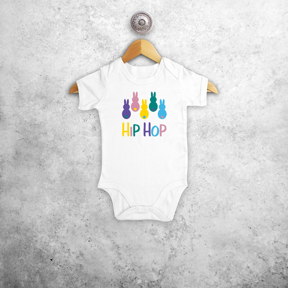 'Hip hop' bunnies baby shortsleeve bodysuit