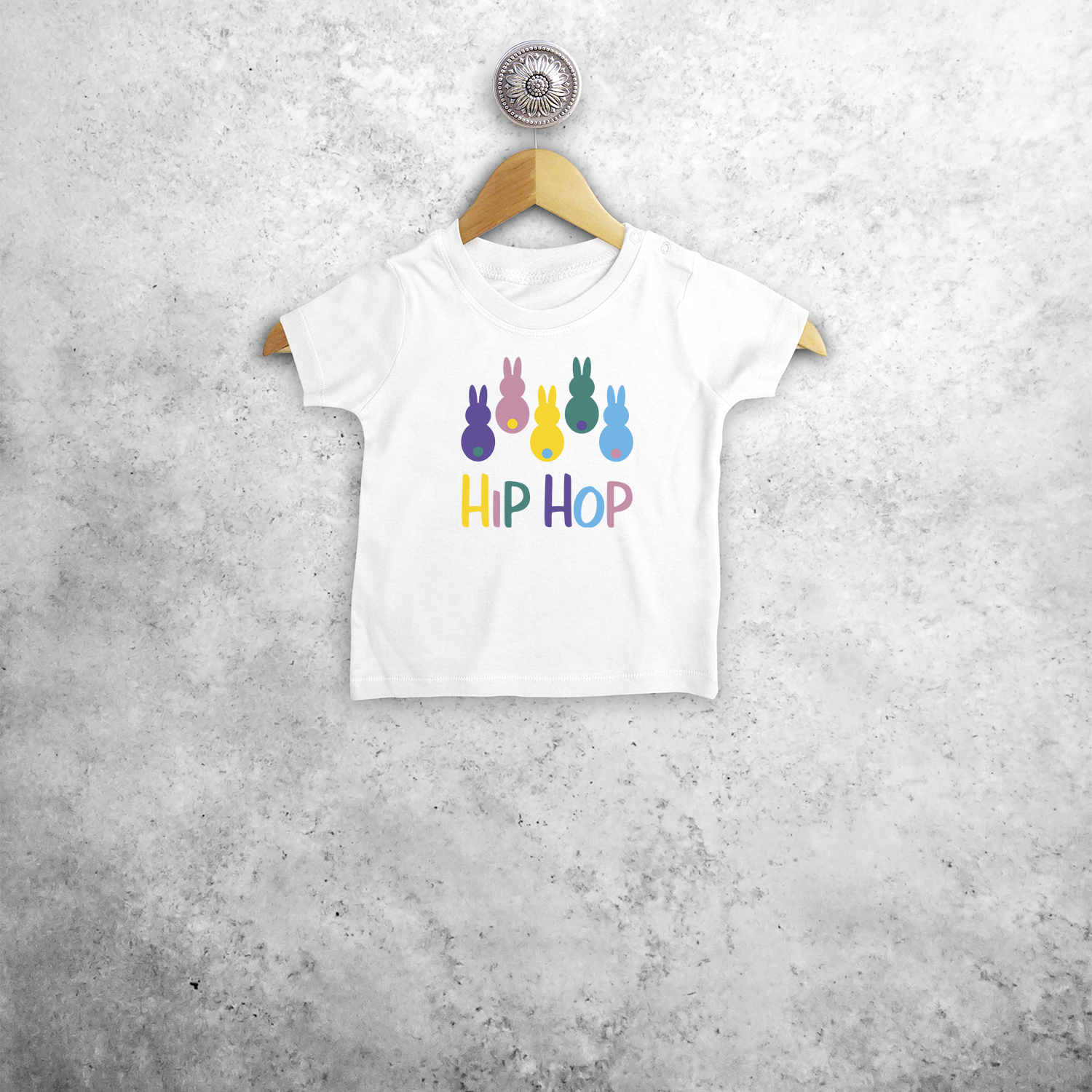 'Hip hop' bunnies baby shortsleeve shirt