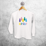 'Hip hop' bunnies kids longsleeve shirt