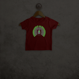 Peacock glow in the dark baby shortsleeve shirt