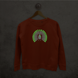 Peacock glow in the dark sweater