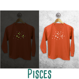 Star sign glow in the dark kids longsleeve shirt