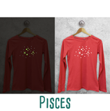 Star sign glow in the dark adult longsleeve shirt