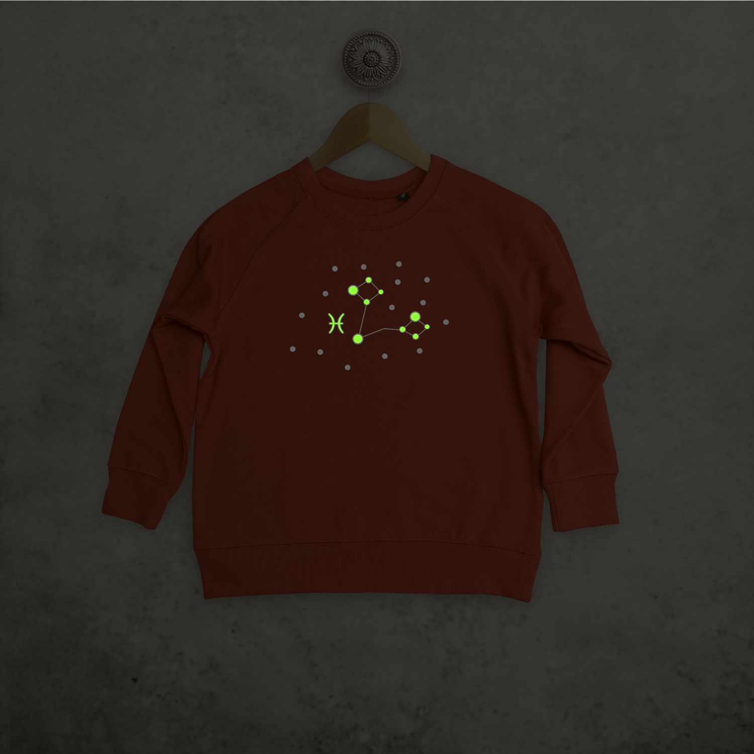 Star sign glow in the dark kids sweater