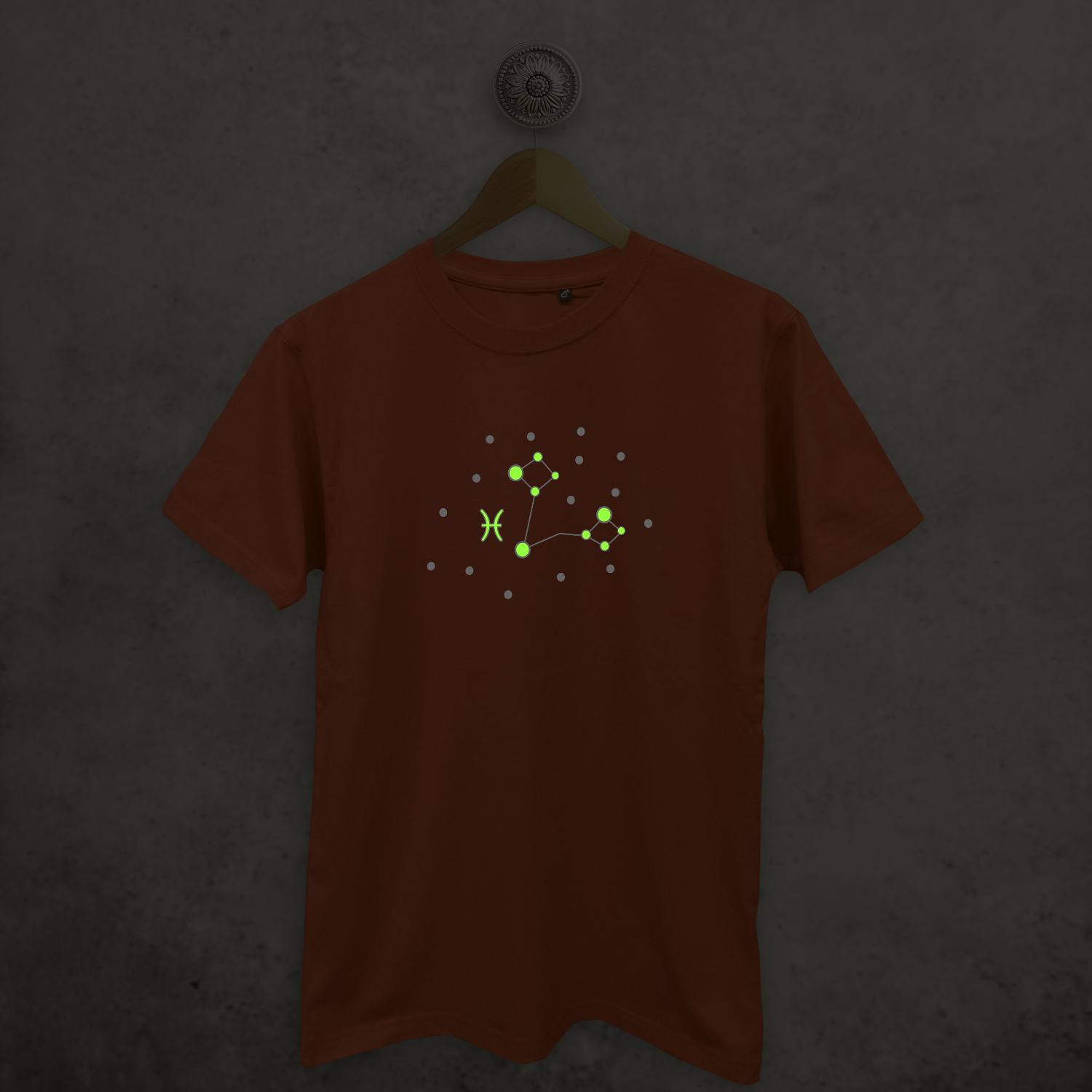 Star sign glow in the dark adult shirt