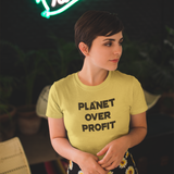 'Planet over profit' adult shirt