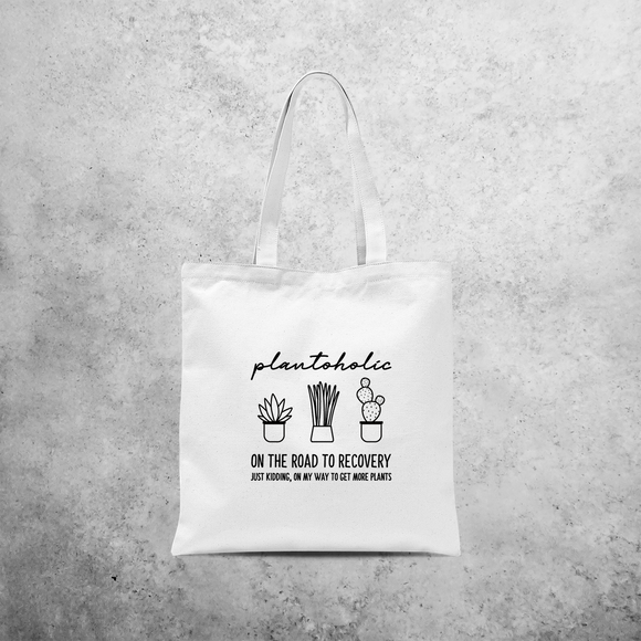 'Plantoholic' tote bag