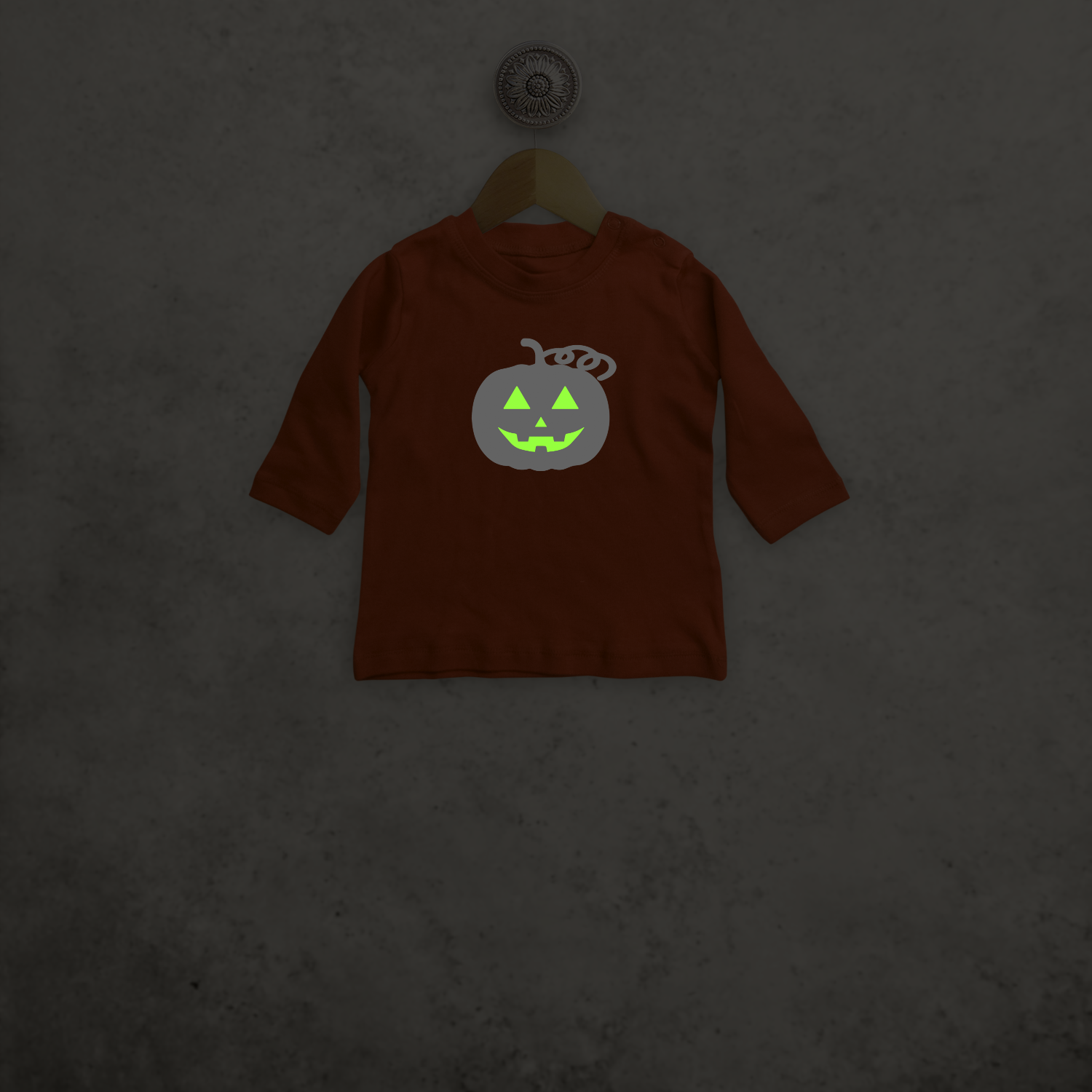 Pumpkin glow in the dark baby longsleeve shirt