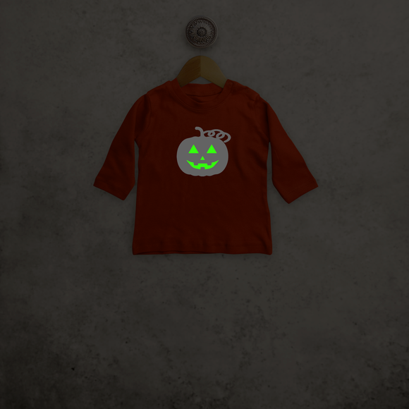 Pumpkin glow in the dark baby longsleeve shirt