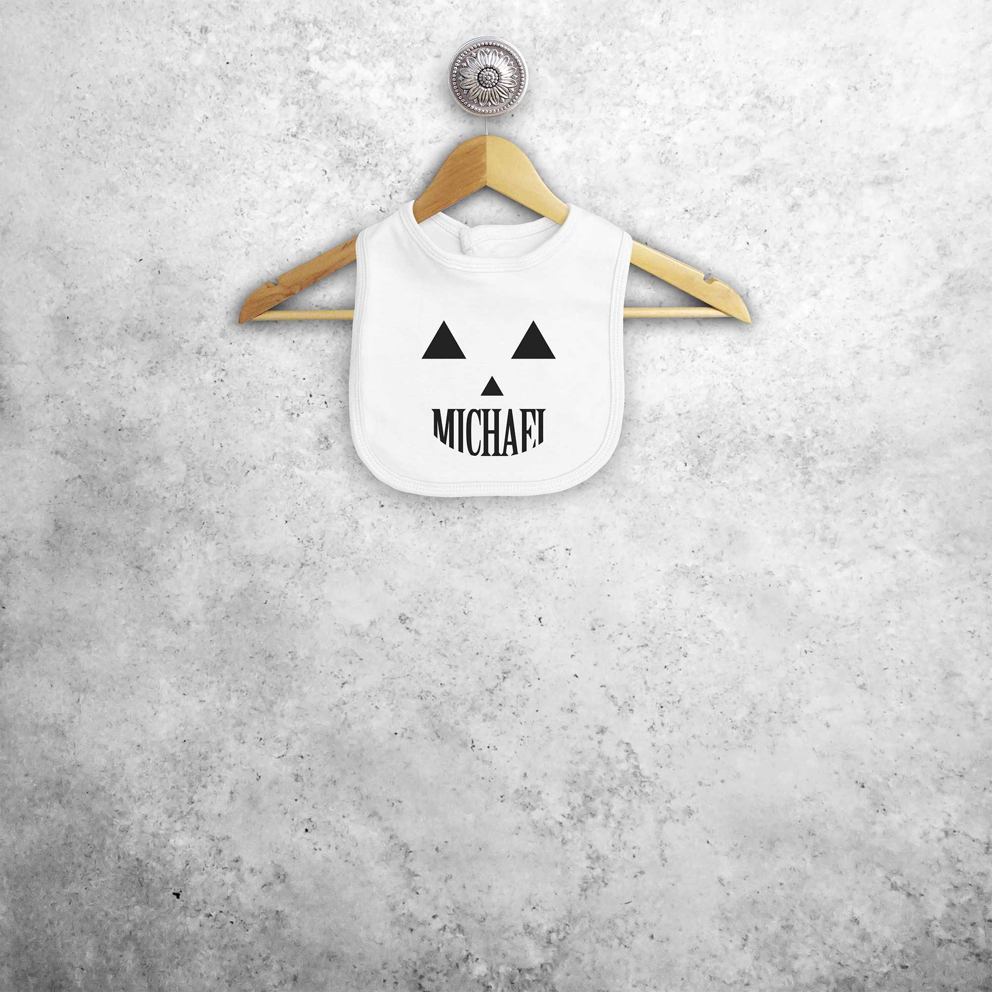 Halloween pumpkin baby bib