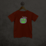 Pumpkin glow in the dark kids shortsleeve shirt