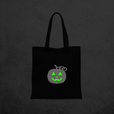 Pumpkin glow in the dark tote bag