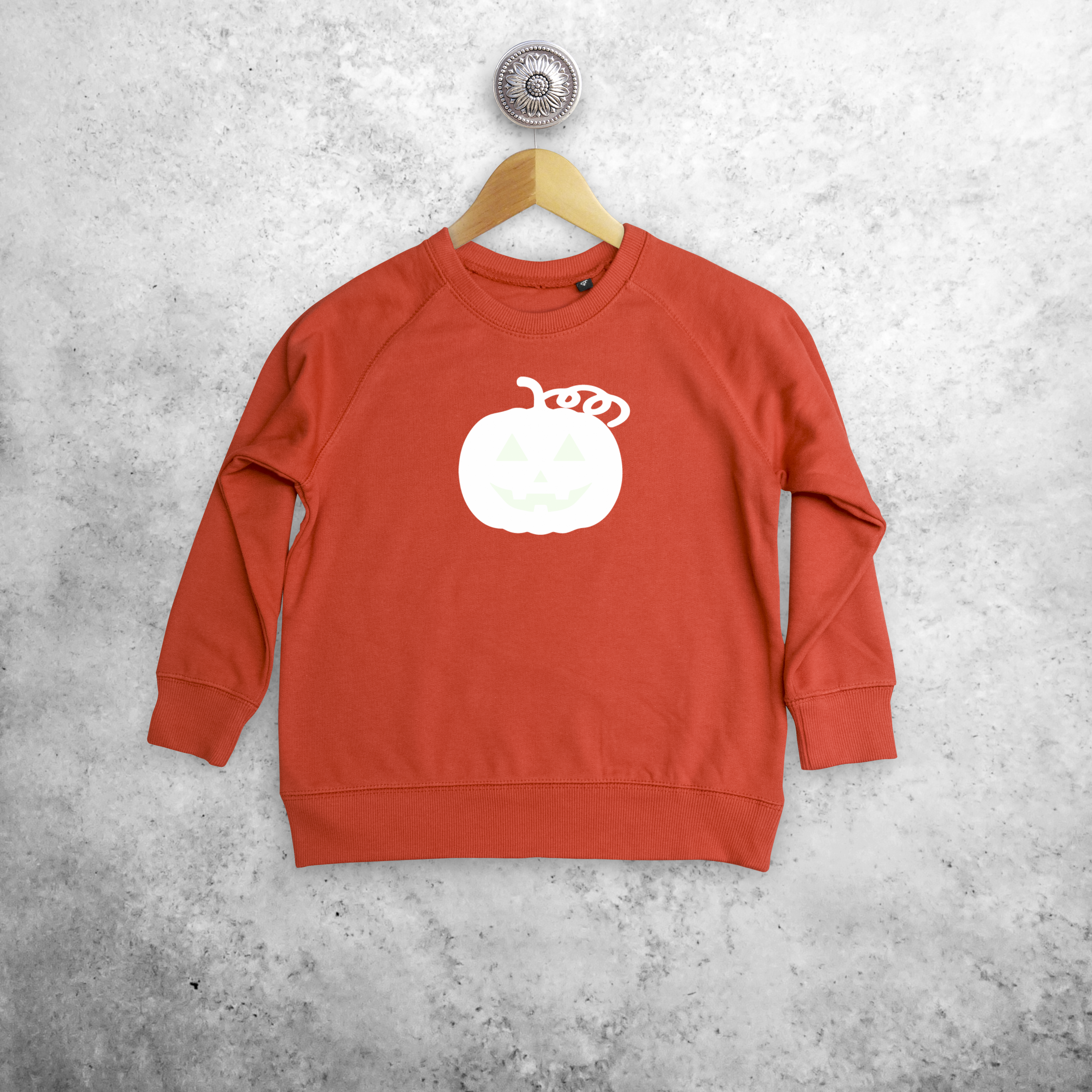 Pumpkin glow in the dark kids sweater