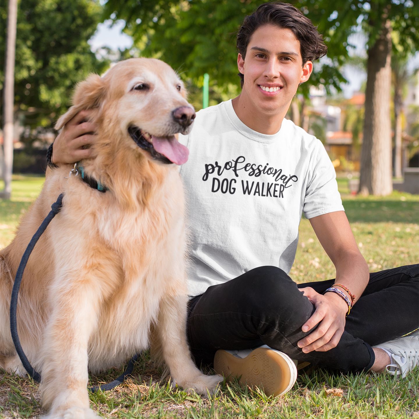 'Professional dog walker' adult shirt