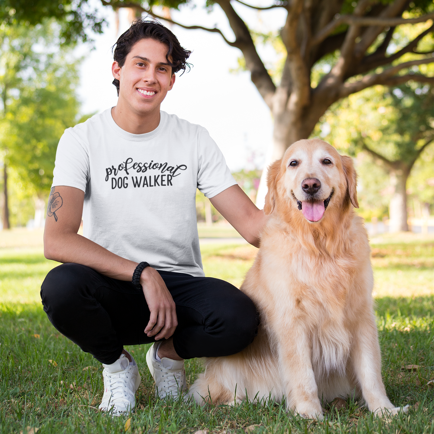 'Professional dog walker' adult shirt