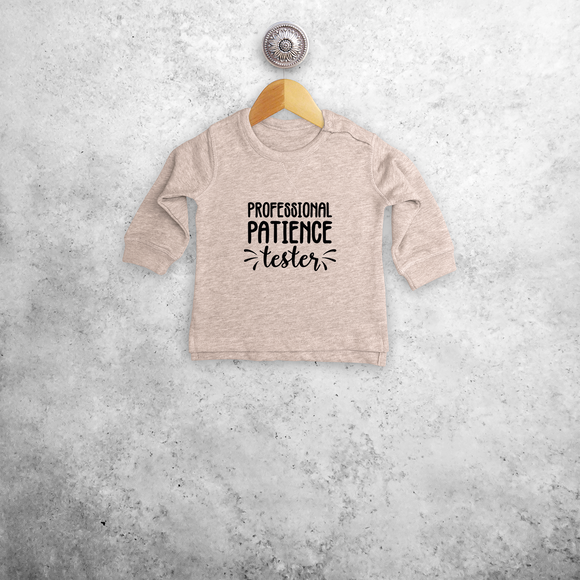 'Professional patience tester' baby sweater