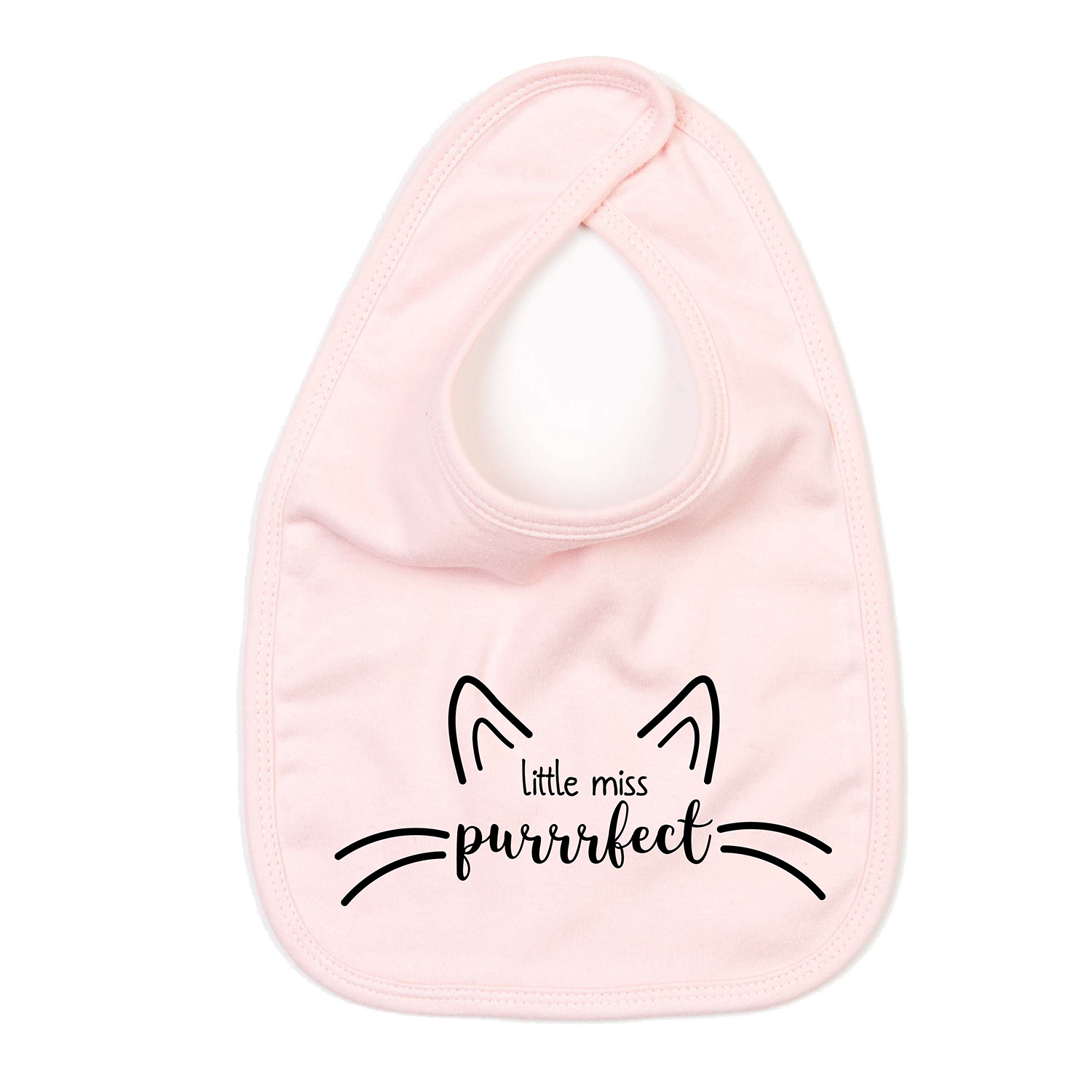 'Little miss purrrfect' baby bib